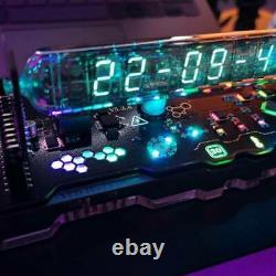 2022 New Vintage IV-18 VFD Refer Nixie Tube Clock RGB LED Decor Clock with Remote