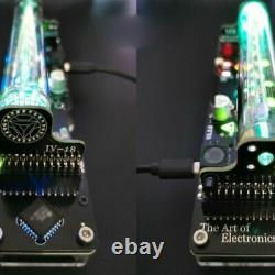 2022 New Vintage IV-18 VFD Refer Nixie Tube Clock RGB LED Decor Clock with Remote