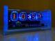 4xin-12 Nixie Tubes Alarm Clock & Frosted Pmma Case & Blue Led Vintage Retro