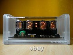 4xIN-12 Nixie Tubes Alarm Clock & remote control & frosted pmma case & pink LED