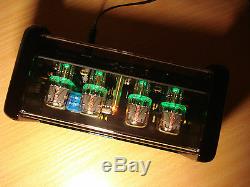 4xIN-12 Nixie Tubes Clock led backlight and alarm steampunk vintage retro watch