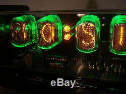 4xIN-12 Nixie Tubes Clock led backlight and alarm steampunk vintage retro watch