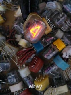 50x IN17 IN-17 -17 NIXIE TUBES MINIATURE TESTED OK WORKING USSR CLOCK WATCH