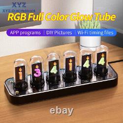 6-Digit RGB Full Color Glow Tube Electronic LED Nixie Tube Watch Clock Custom