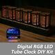 6-digit Walnut Rgb Led Tube Clock Diy Kit Retro Desk Shelf Clock Not Nixie Clock