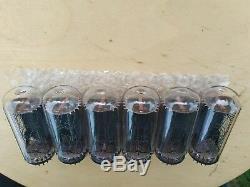6 pcs IN-18 NIXIE clock TUBES NOS Soviet Union, USSR Same Date NEW