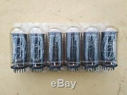 6 pcs IN-18 NIXIE clock TUBES NOS Soviet Union, USSR Same Date NEW