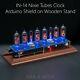 Arduino Shield Ncs314 In-14 Nixie Clock On Vintage Wooden Stand With Options