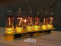 Assembled Big Nixie Tubes Desk Clock and Calendar Vintage IN-14 x 6 Russian