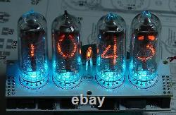 Assembled Nixie tube clock v2.3 IN-14 tube multicolor RGB backlight, no case
