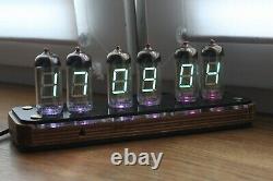 Assembled vfd clock IV-11 Nixie tube clock Steampunk Retro Cyberpunk desk clock