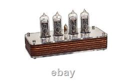 Assembly kit Clock gas-discharge lamps with Nixie Tubes IN-14 Wooden Enclosure