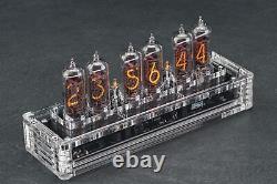 Authentic Nixie Tube Clock Retro Glow Handcrafted, High Precision Timepiece