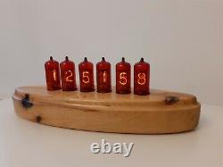By Monjibox Nixie Clock with Z570M tubes in wooden case