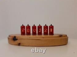 By Monjibox Nixie Clock with Z570M tubes in wooden case