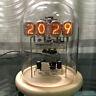 Classic Vintage In-12 Nixie Tube Clock Kit Diy / Assembled With Round Glass Case