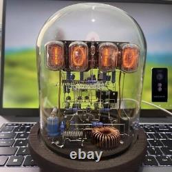 Classic Vintage IN-12 Nixie Tube Clock Kit DIY Unassembled with Glass Case COOL