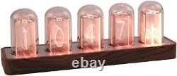 ClocTeck Nixie Tube Clock Wood RGB Digital Clock with Beautiful Package and Quic