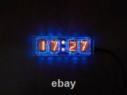 Clock with nixie tubes in-12a in-12b LED backlight Tubes included