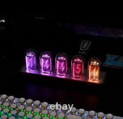 Clocteck Nixie Tube Clock Wood RGB Digital Clock with Beautiful Package and Qui