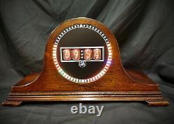 Contemporary Upcycled Designer Nixie tube Mantle Clock from Bad Dog Designs