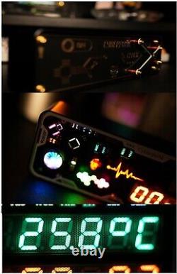 Cyberpunk RGB Nixie Tube Desktop Clock LED Support Day Timing/Countdown