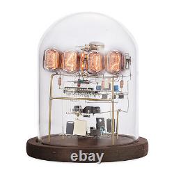 DIY Classic Vintage IN-12 Nixie Glow Tube Clock Kit Round Glass Case Unassembled