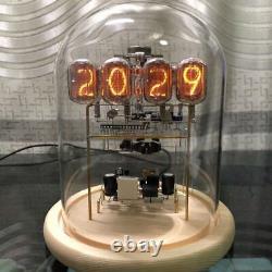 DIY Classic Vintage IN-12 Nixie Glow Tube Clock Kit Round Glass Case Unassembled
