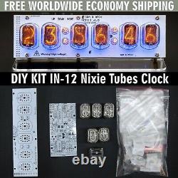DIY KIT IN-12 Nixie Tube Clock with Acrylic Stand WITH TUBES FREE SHIPPING