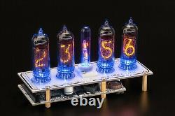 DIY KIT for IN-14 Nixie Tube Clock WITH OPTIONS WHITE GOLD BOARD 4 NIXIE TUBES