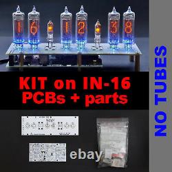 DIY KIT for IN-16 Nixie Tubes Clock + All parts GRA & AFCH