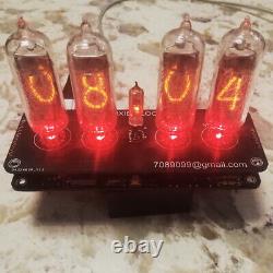 DIY KIT with NEW tubes Nixie Clock 4x IN-14+IN3 RGB Backlight Alarm All parts