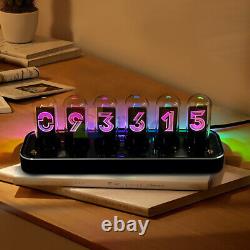 Desk Clock Type-c LED Display Nixie Tube Clock Digital Stopwatch for decoration