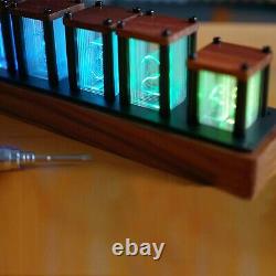 Digital Desk Clock, Imitated Nixie Tube Clock, LED Tube Clock, RGB Color Changin