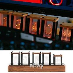 Digital Desk Clock, Imitated Nixie Tube Clock, LED Tube Clock, RGB Color Changin