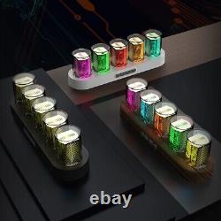 Digital Nixie Tube Clock with RGB LED Glows for Home Gaming Desktop Decoration