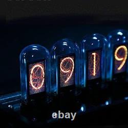 Eyes. Sys Nixie Tube IPS Vintage Digital Alarm Clock6 Bit RGB Glow LCD Time Ph