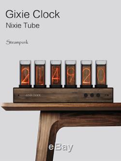 Gixie Clock / Nixie Tube Clock Black Walnut with Bluetooth Upgrade (FREE SHIP)