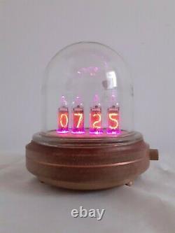 Glass dome IN14 tubes Nixie clock uhr by Monjibox Nixie