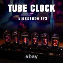Hot EleksTube IPS 10Bit RGB Nixie Tube Glows Electronic Digital LED Desk Clock