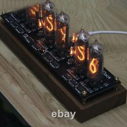 IN14 Glow Tube Clock Fluorescent Nixie Clock Display Time Date Temperature os12