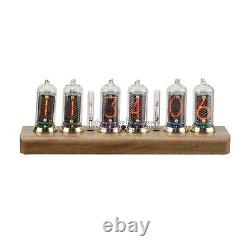 IN8-2 Glow Tube Clock Nixie Clock Electronic Alarm Clock Support Bluetooth tps