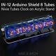In-12 Arduino Shield Nixie Tubes Clock On Acrylic Stand With Options 8 Tubes