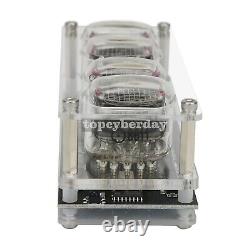 IN-12 Glow Tube Clock Fluorescent Nixie Clock 225 Colors Light Display Time Date