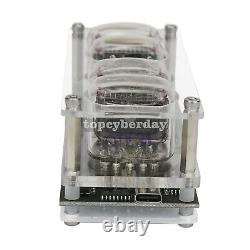IN-12 Glow Tube Clock Fluorescent Nixie Clock 225 Colors Light Display Time Date