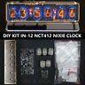 In-12 Kit Nixie Tube Clock Gold Acrylic Stand Temp F/cwith Options Black Board