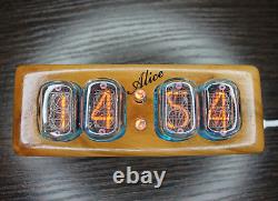 IN-12 Nixie Tube Clock RGB Backlight Wooden Case USB power supply FREE SHIPPING