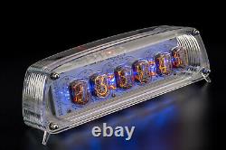 IN-12 Nixie Tubes Clock in Acrylic Case 12/24H SlotMachine WITH SOCKETS GRA&AFCH