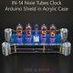 In-14 Arduino Shield Nixie Clock In Acrylic Case With Options Gps Temp 4 Tubes