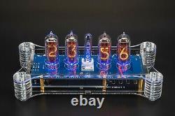 IN-14 Arduino Shield Nixie Clock in Acrylic Case WITH OPTIONS GPS TEMP 4 TUBES